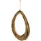 15.5" Unlit Natural Grapevine & Twig Oval Spring Wreath With Moss